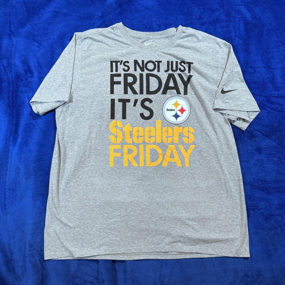 Pittsburgh Steelers Shirt Mens‎ 2XL NFL Football Friday Nike Athletic Fit Tee